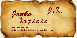Janko Kojičić vizit kartica
